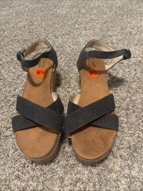 Toms Platform Wedge Sandal 9.5